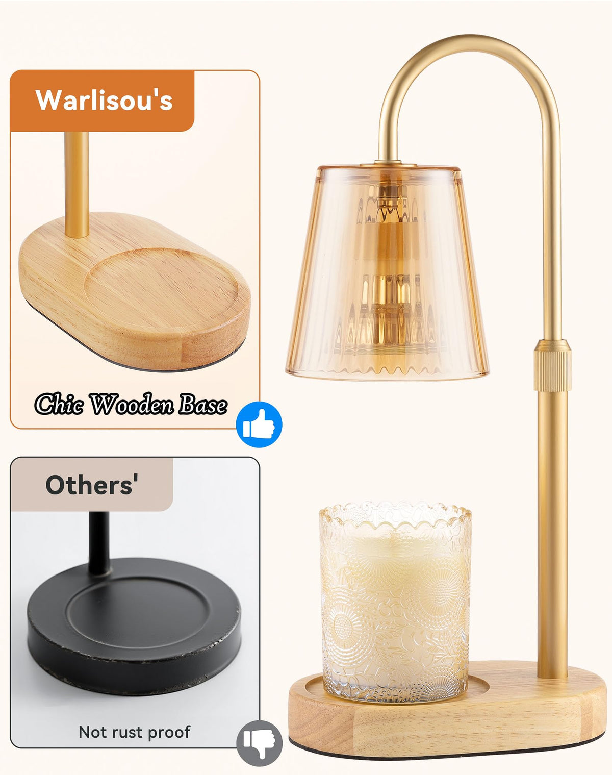 Adjustable Candle Warmer Lamp with Timer E32583