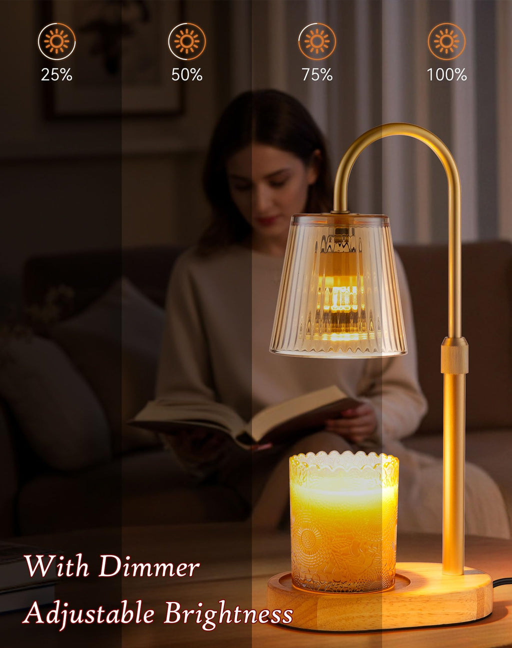 Adjustable Candle Warmer Lamp with Timer E32583