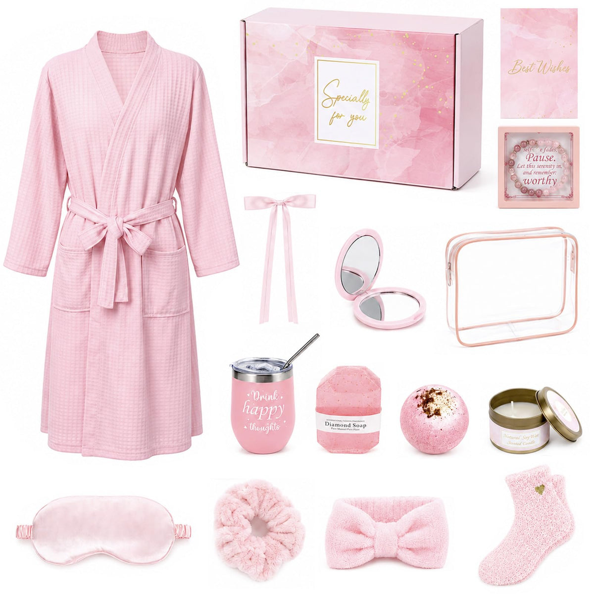 14 Pcs Pink Spa Robe Set B338