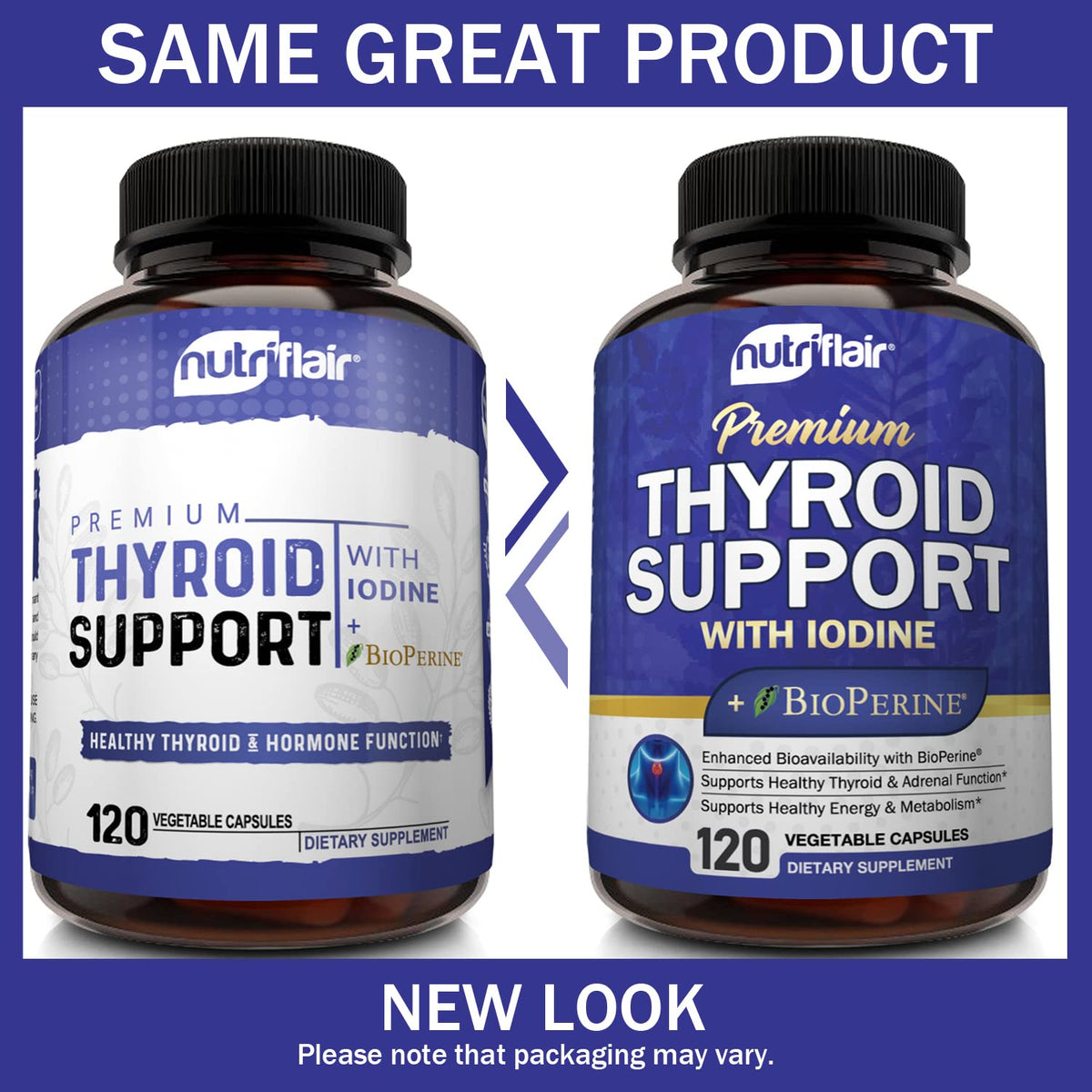 Thyroid Support Complex with Iodine, B12 & Ashwagandha, 120 Caps S997