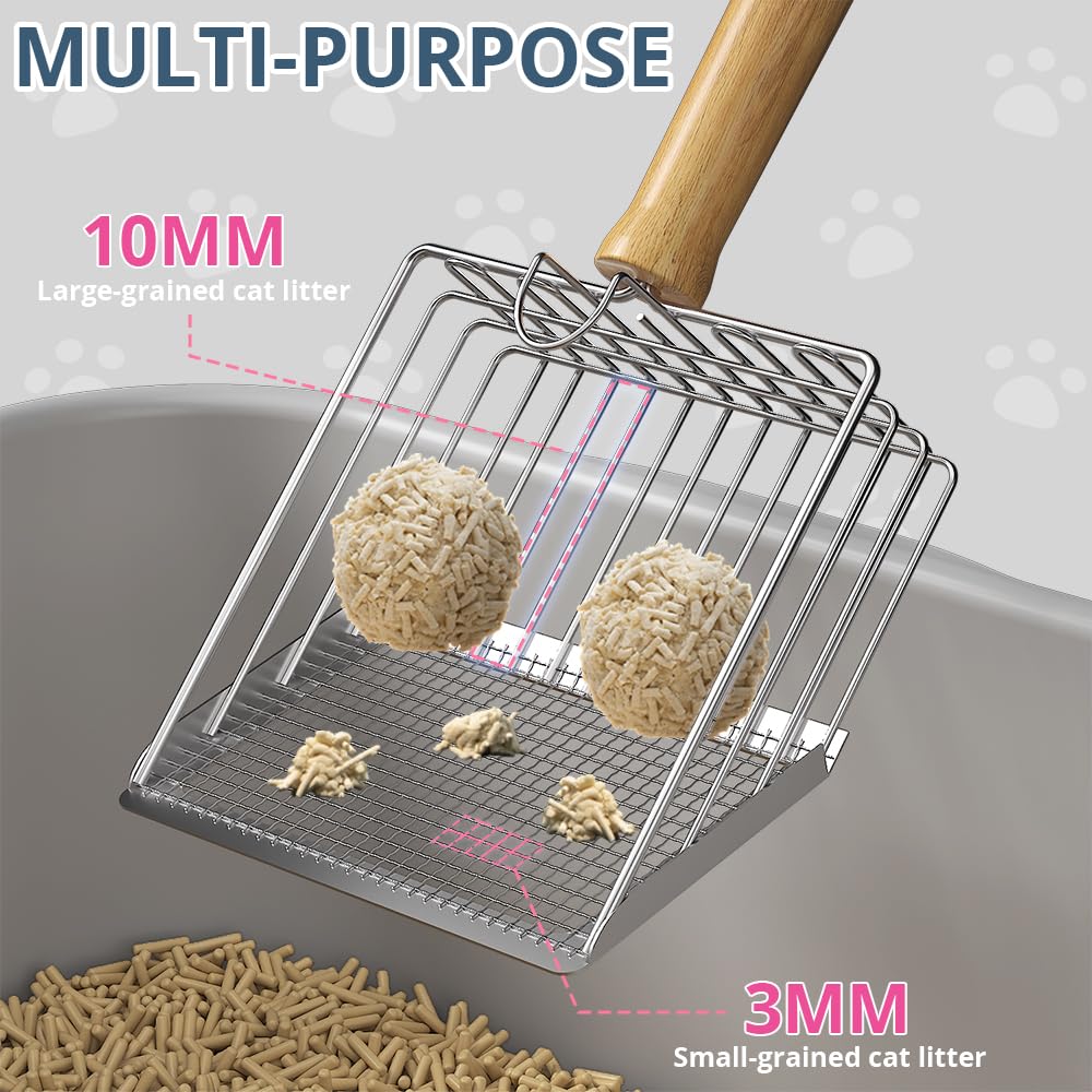 Metal Litter Scoop with Beech Wood Grip C104