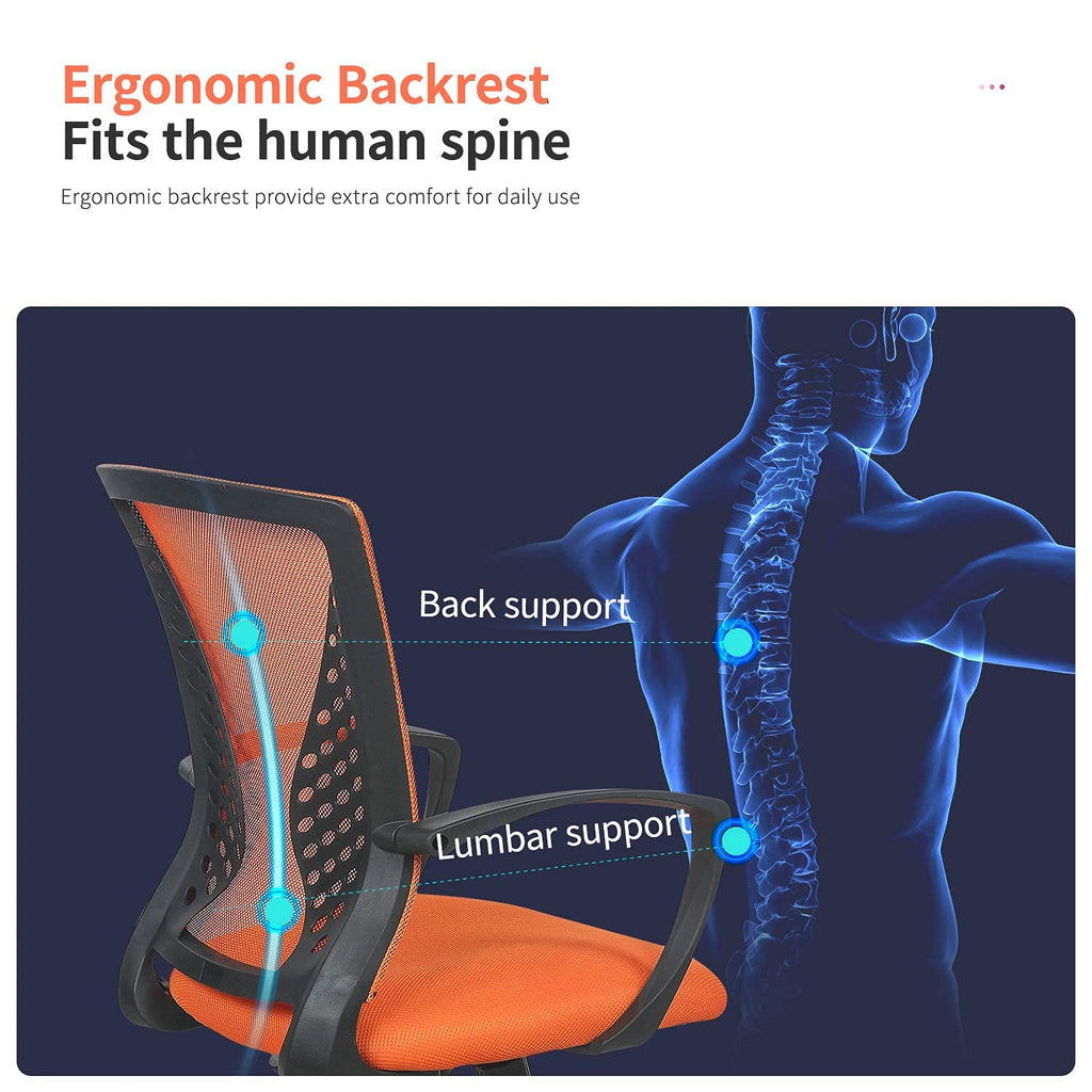 Orange Ergonomic Mesh Office Chair C578