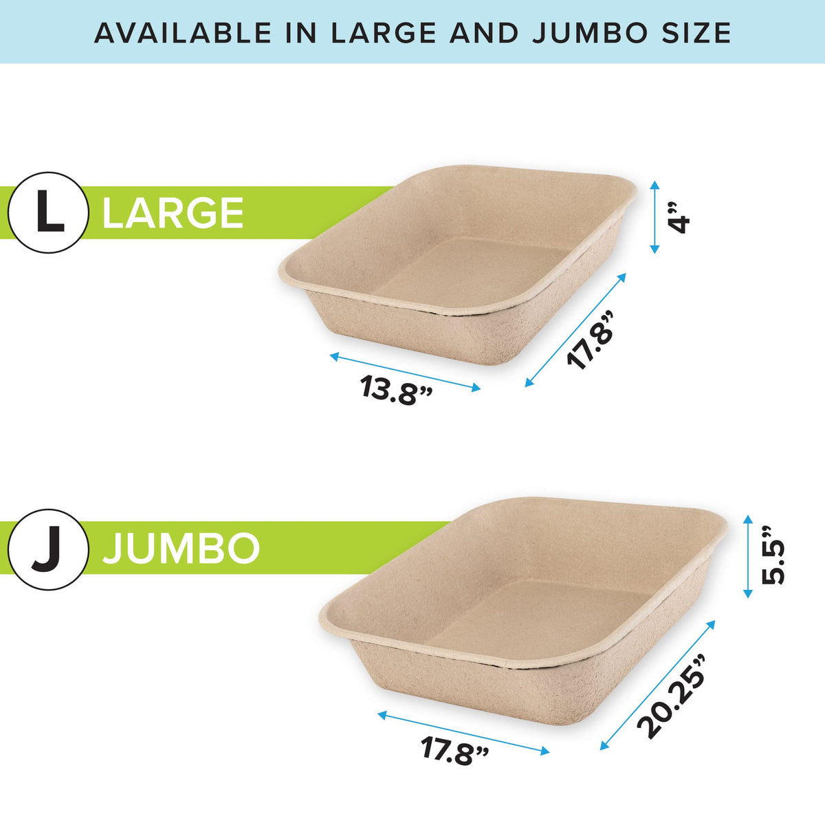 Large Disposable Cat Litter Box + Disposable Litter Scooper F8236