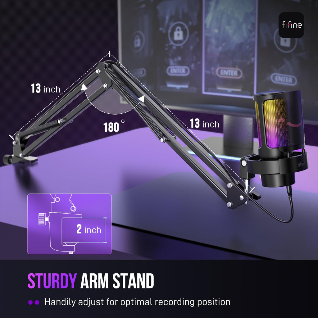USB Gaming Microphone with Boom Arm M642847