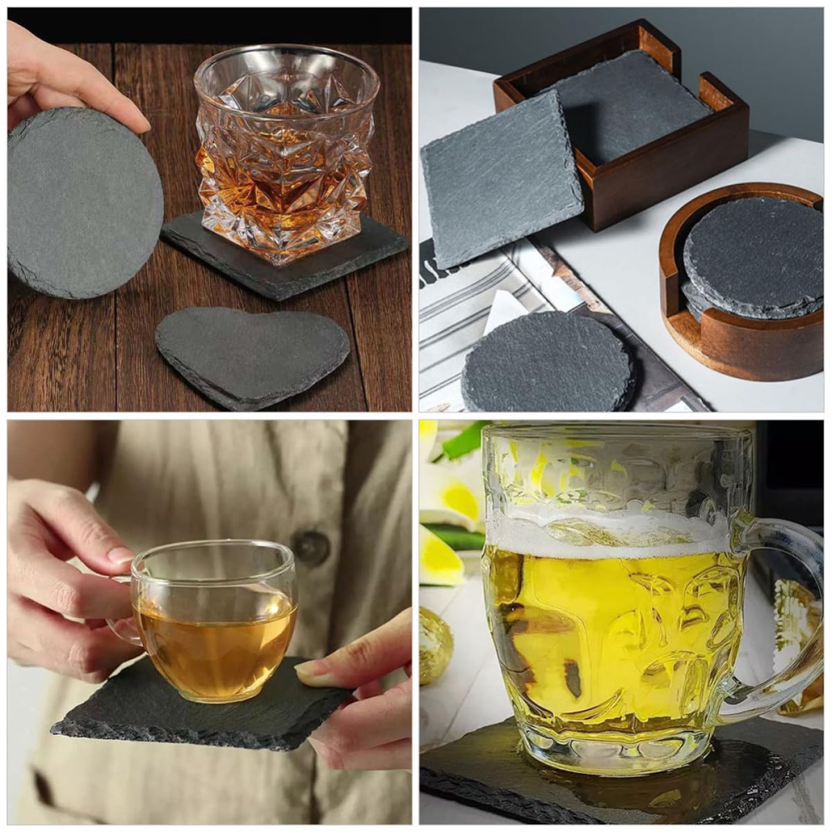 Natural Stone Coaster Set V954