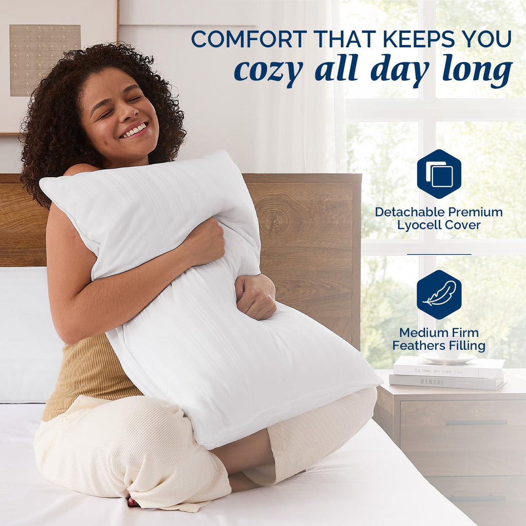 Goose Feather and Down King Size Pillows Set of 2 Z236