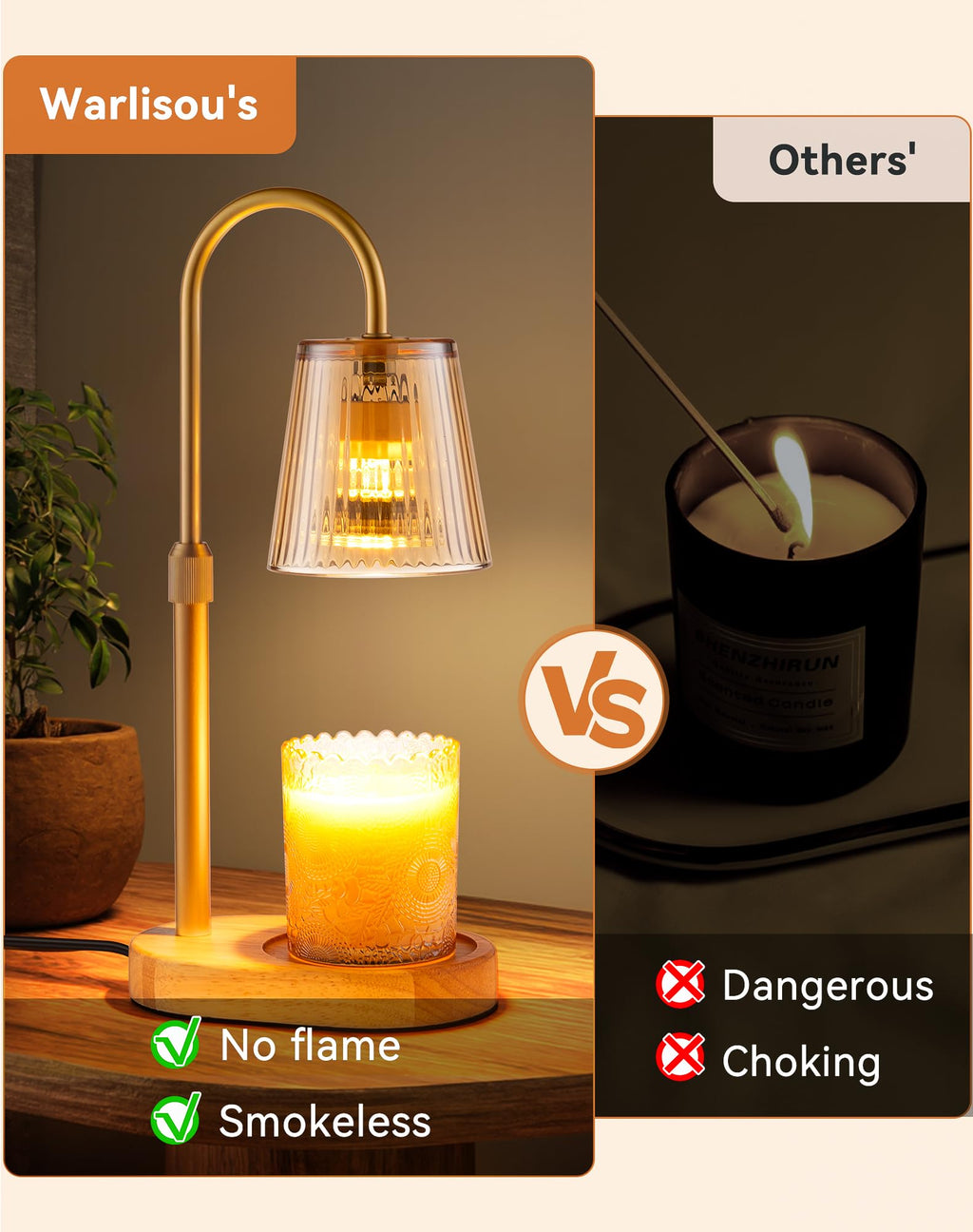 Adjustable Candle Warmer Lamp with Timer E32583