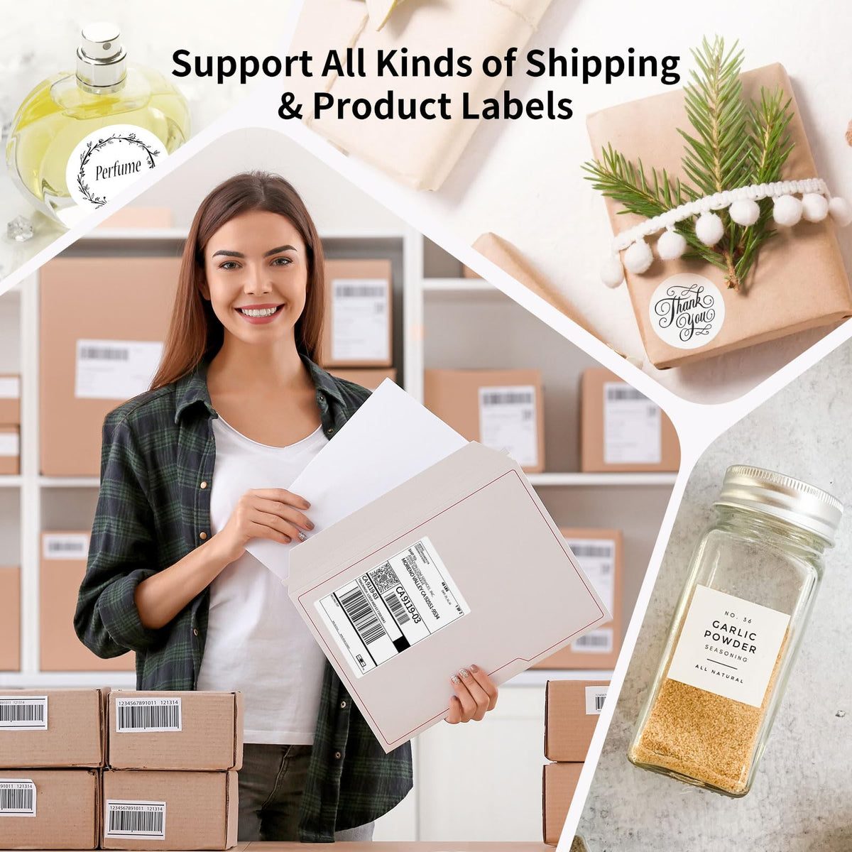 Bluetooth Thermal Shipping Label Printer, 4X6 Inkless Wireless Label Printer N953296