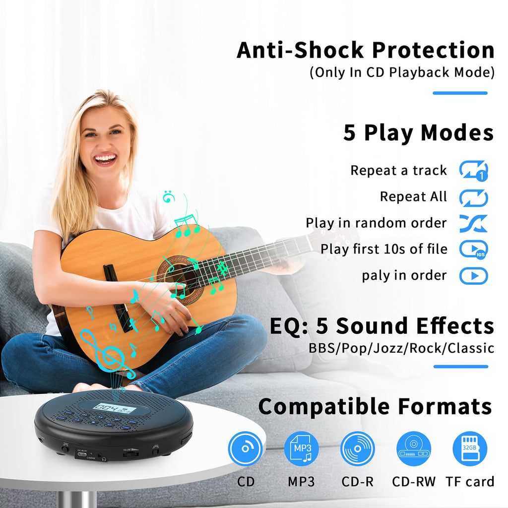 Portable CD Player with Dual Stereo Speakers L883