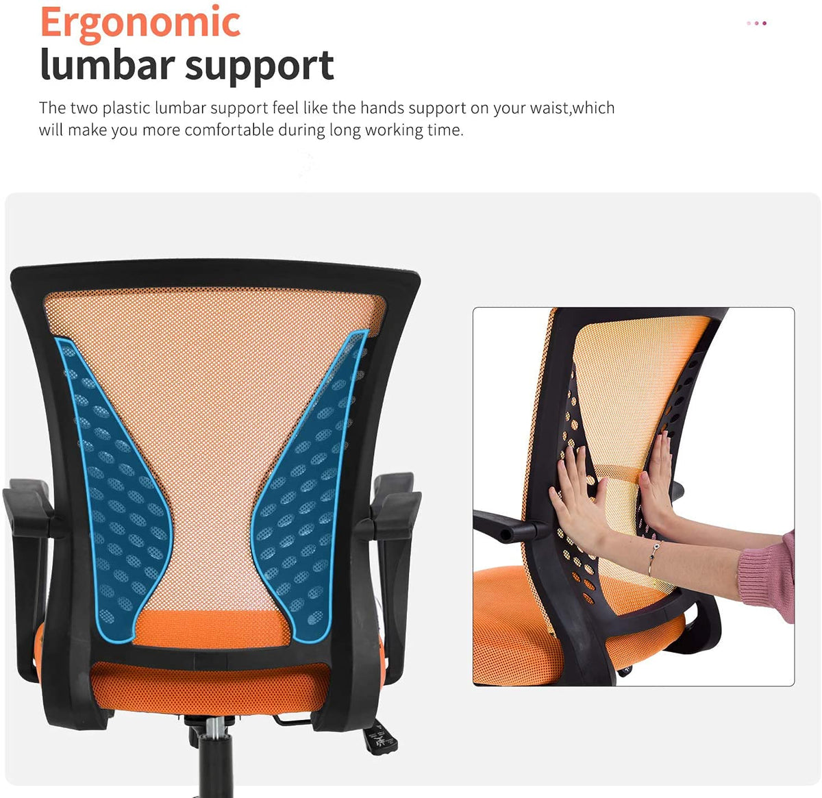 Orange Ergonomic Mesh Office Chair C578