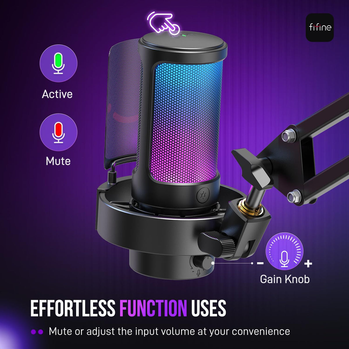 USB Gaming Microphone with Boom Arm M642847