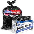 55 Gallon Heavy Duty Trash Bags, 50 Ct, Black, 1.2 Mil V749335
