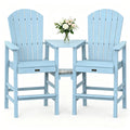 Blue Set of 2 Tall Adirondack Chairs with Dual Trays A614138