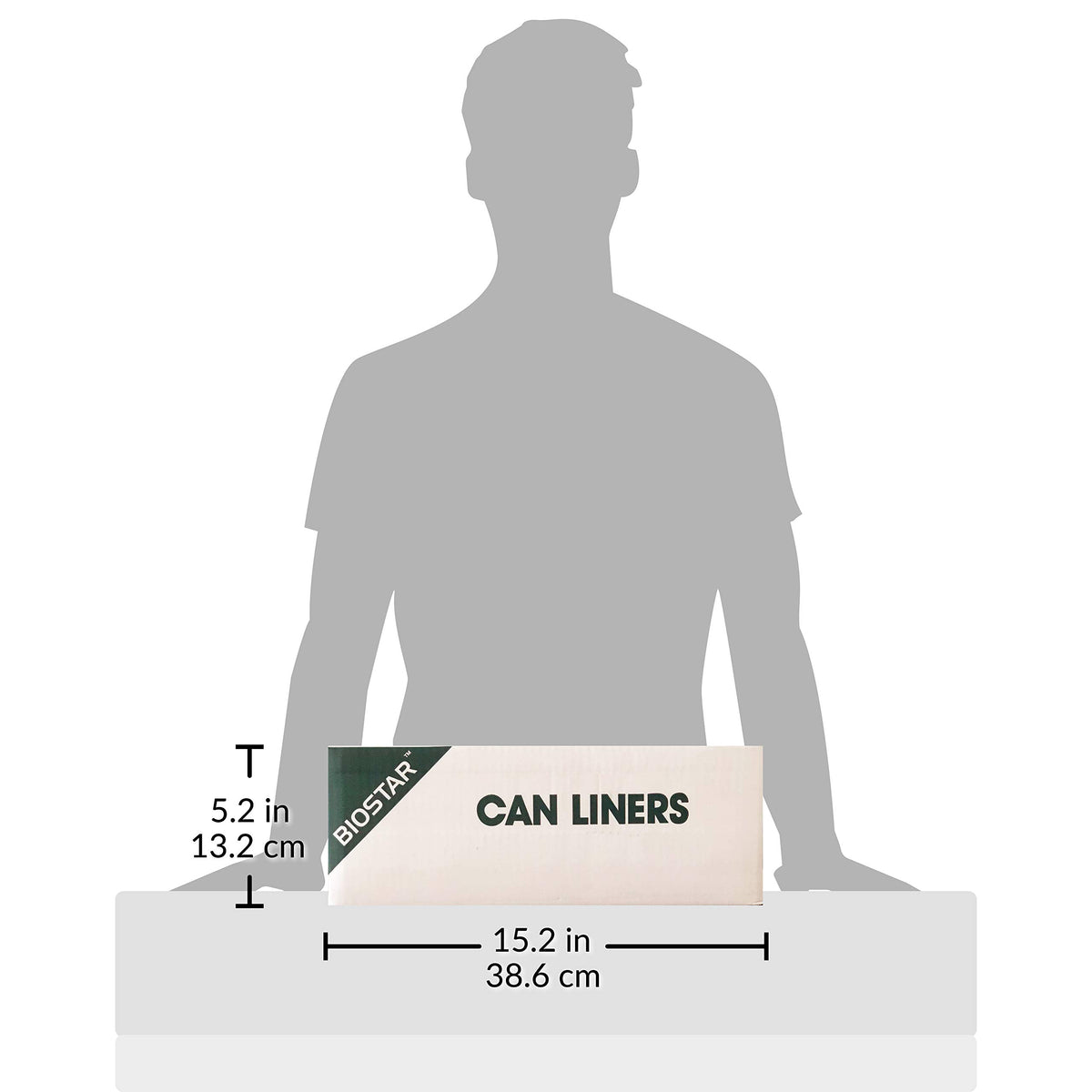 Biodegradable 40-45 Gallon Trash Bags 250 Count Green T445