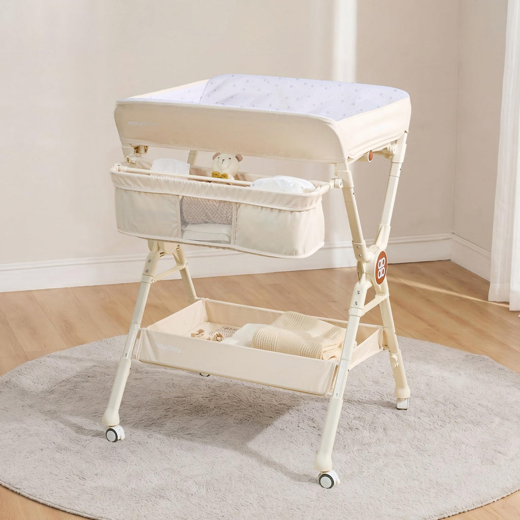 Portable Foldable Baby Changing Table on Wheels J116
