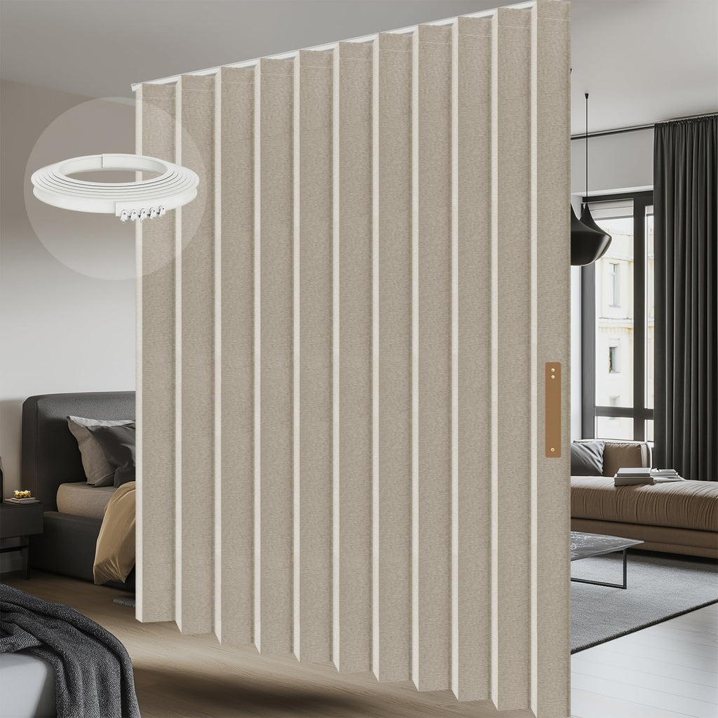 Blackout Room Divider Curtains Cream White W100 x L84 1 Pack O96845
