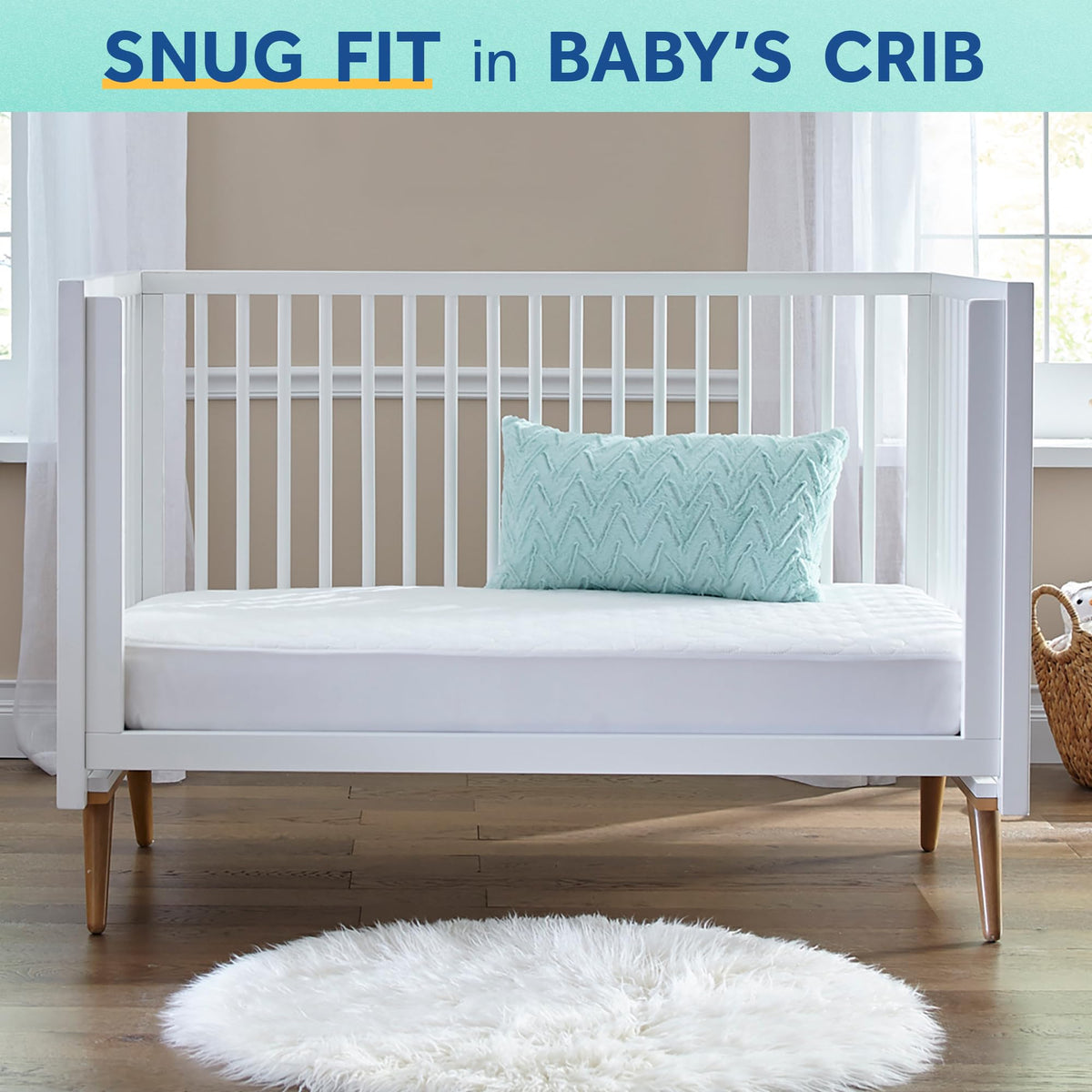 Infant & Toddler Crib Mattress, 204 Coils, Waterproof Breathable U7076