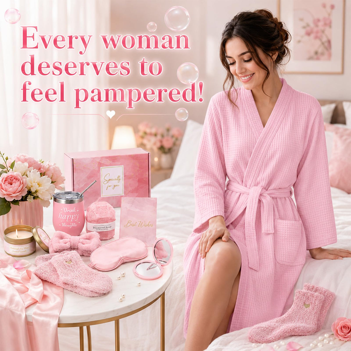 14 Pcs Pink Spa Robe Set B338