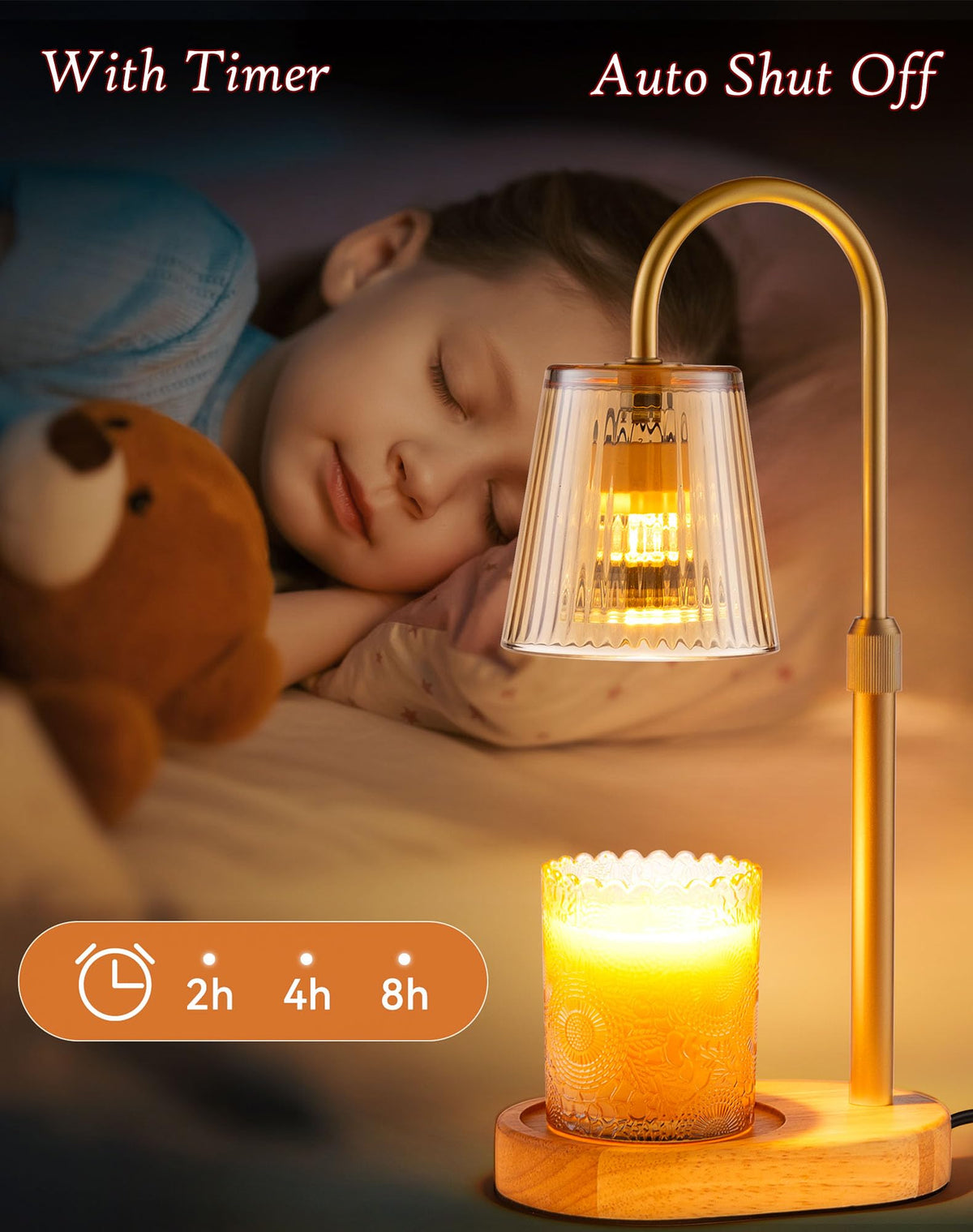 Adjustable Candle Warmer Lamp with Timer E32583