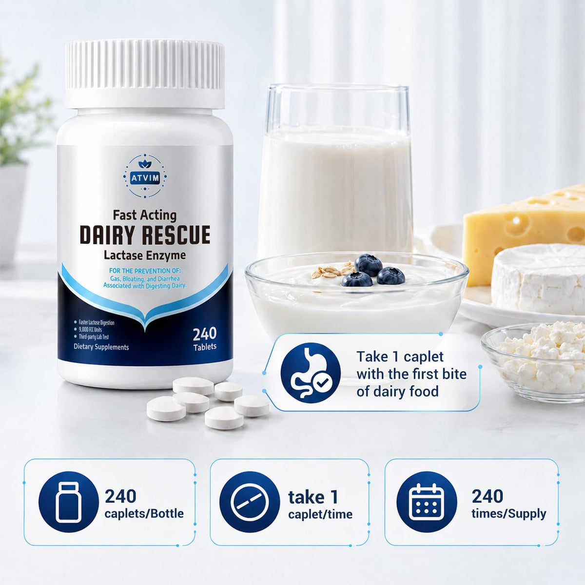 Lactase Enzyme 240 Tablets Q44204