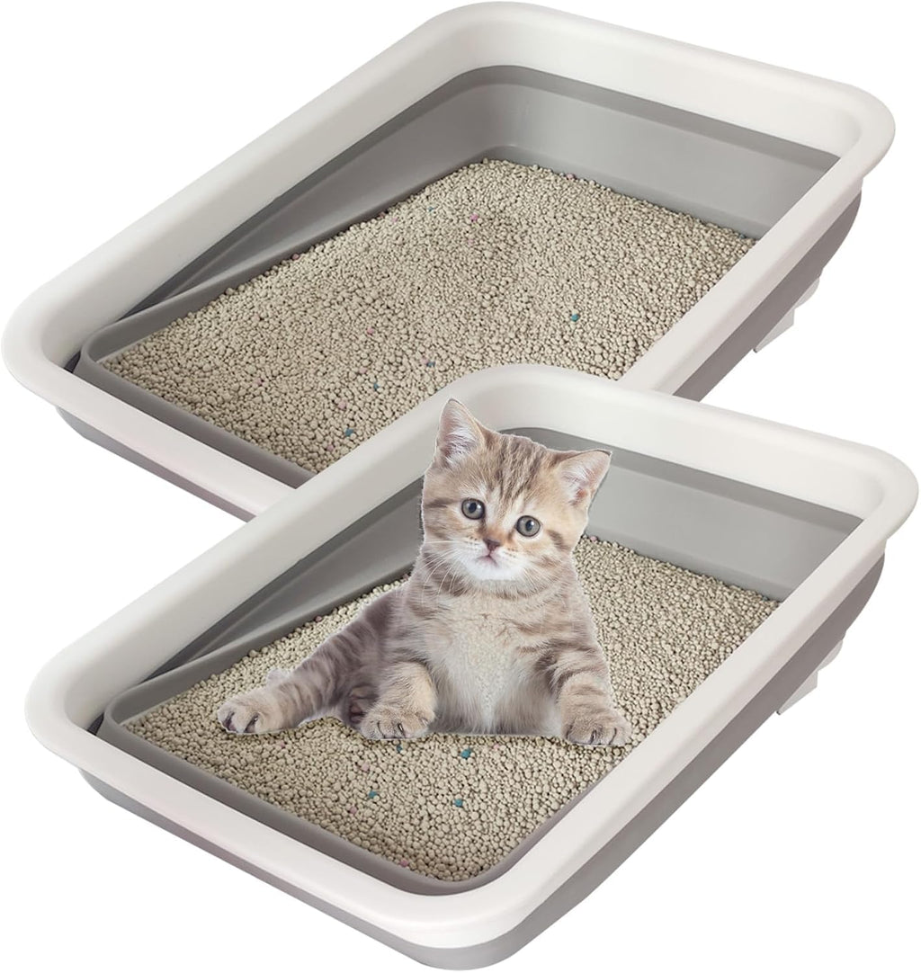 Collapsible Low Entry Small Cat Litter Box S4164
