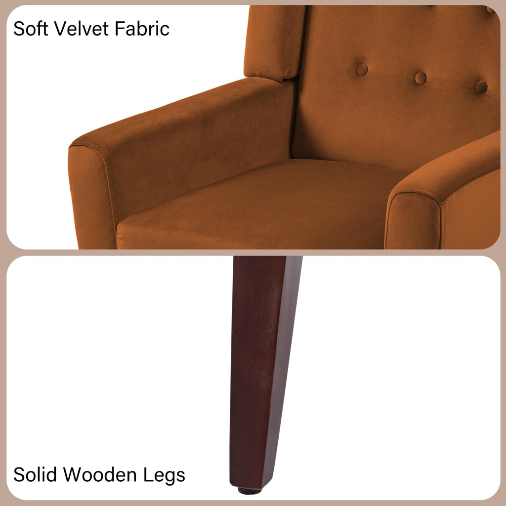 Accent Chairs Set of 2 Terracotta O59285