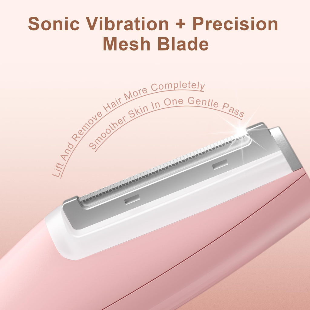 Rechargeable Facial Hair Razor with LED Light, 3 Speeds F1890