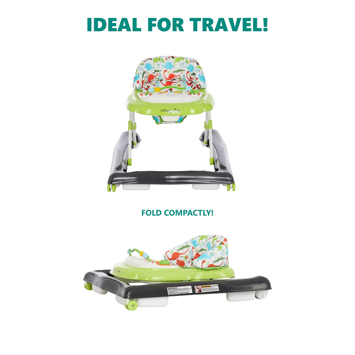 2-in-1 Convertible Baby Walker with Adjustable Seat X136004