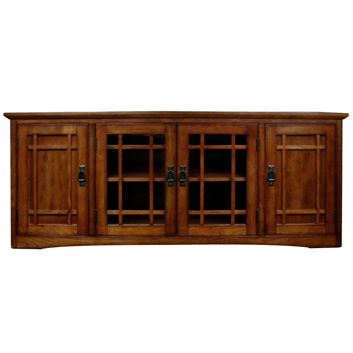 Solid Wood Mission Oak Four Door TV Stand C901336