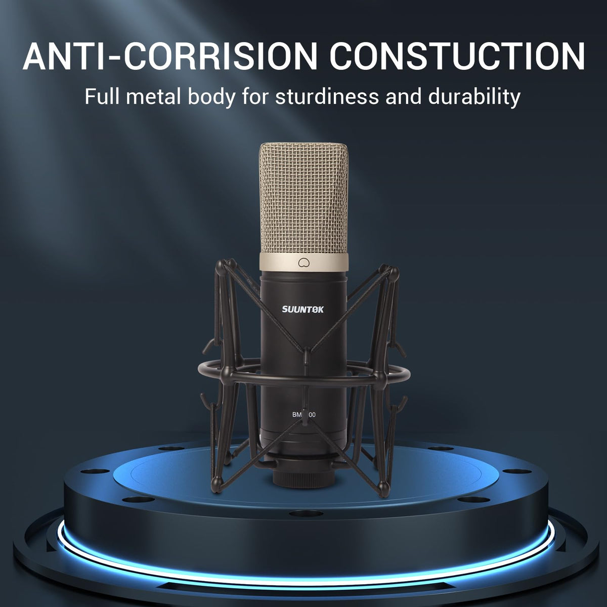 Condenser Microphone XLR Cardioid Microphone Kit with Shock Mount O56877