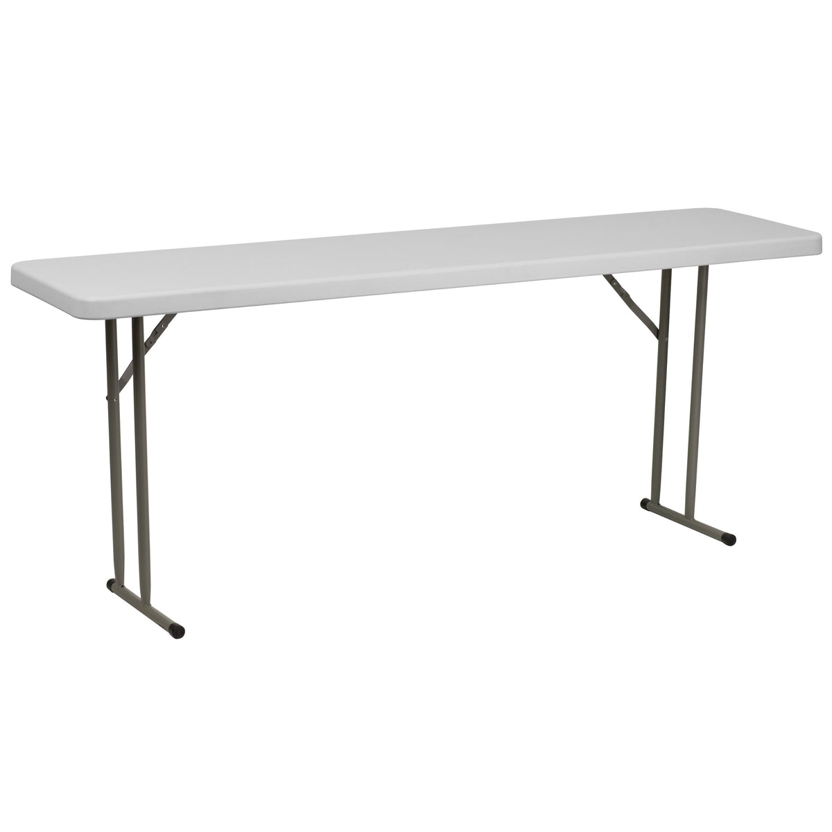 6-Foot Granite White Plastic Folding Training Table H440