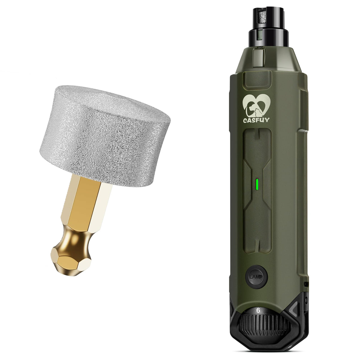 Dog Nail Grinder & Replacement Grinding Head Bundle C371