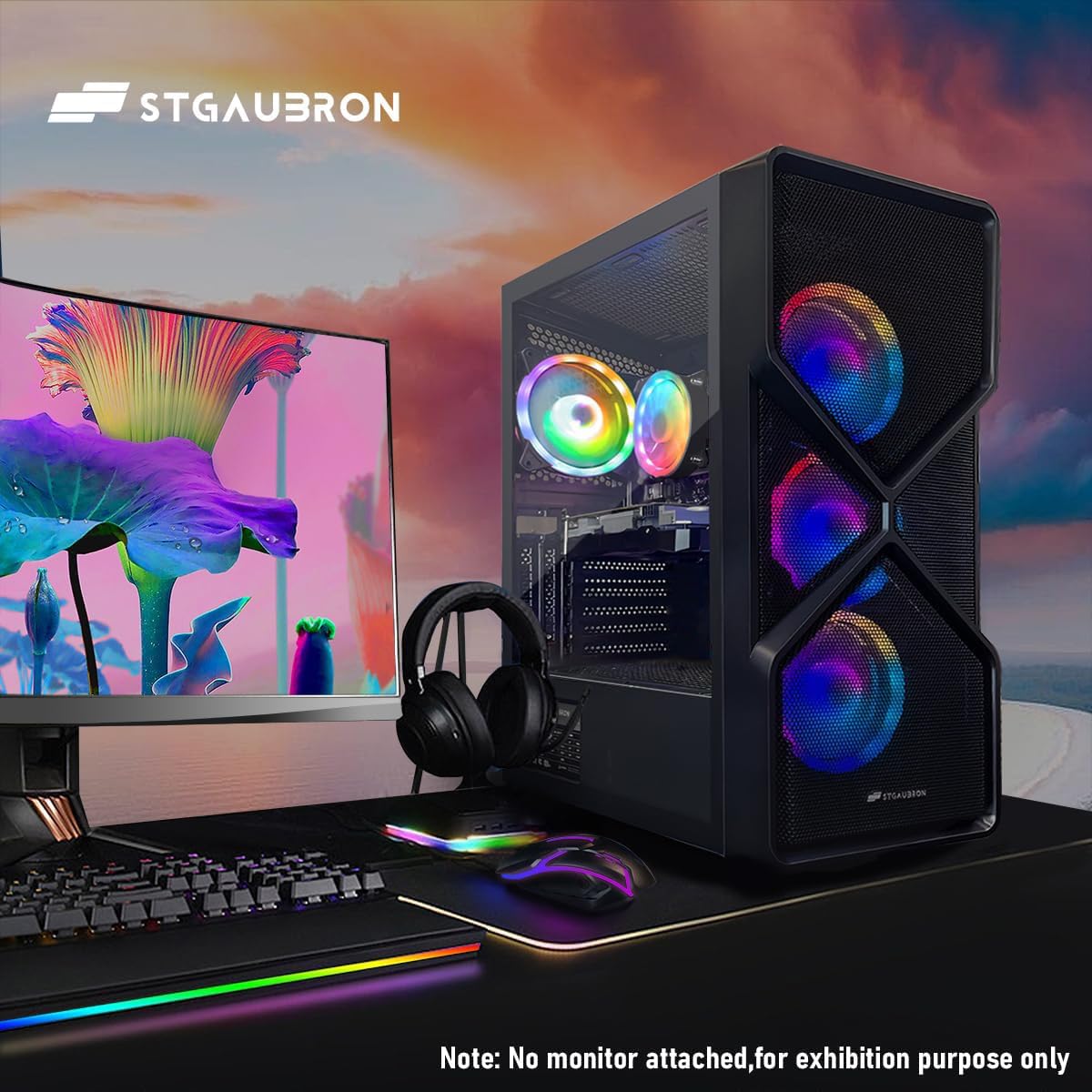 RGB PC Bundle with 24 inch FHD LED Monitor, Intel Core i5, GeForce RTX 2060, 16GB DDR4, 1TB SSD N905