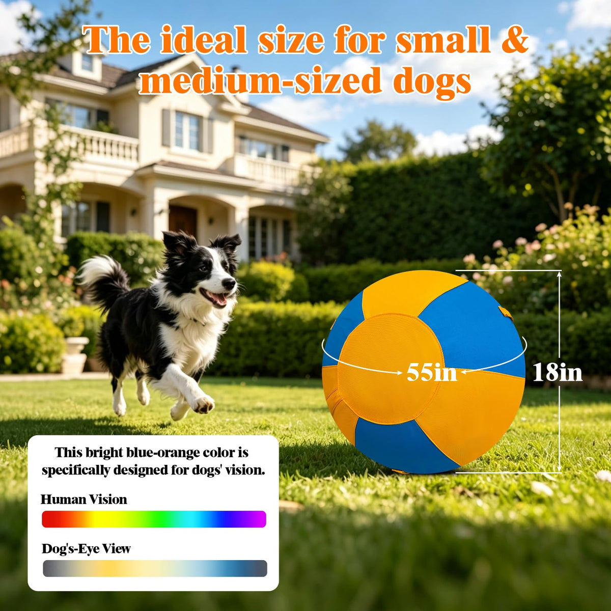 18 Inch Heavy Duty Herding Ball for Dogs with 3 Handles F4736