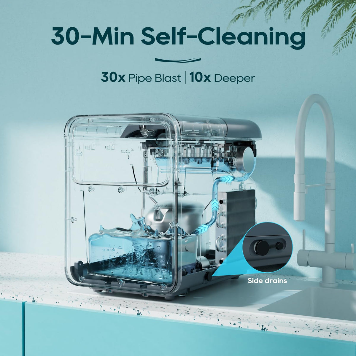 Countertop Ice Maker 9 Ice Cubes 26.5LBS/24H A784