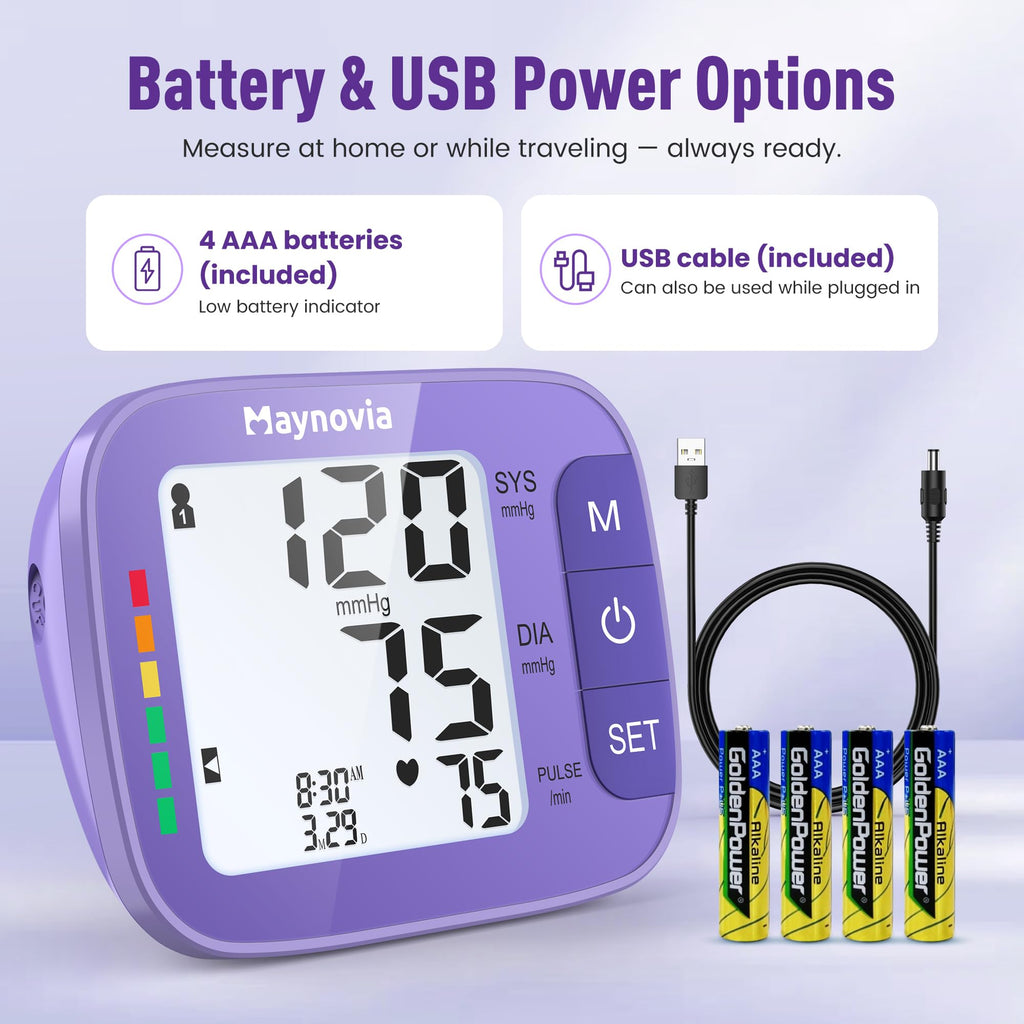 Upper Arm Blood Pressure Monitor 8.6-16.5 in Cuff Purple R434067