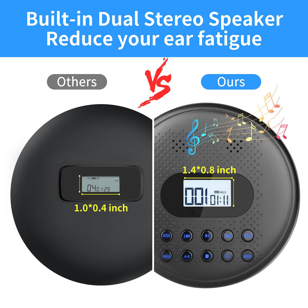 Portable CD Player with Dual Stereo Speakers L883