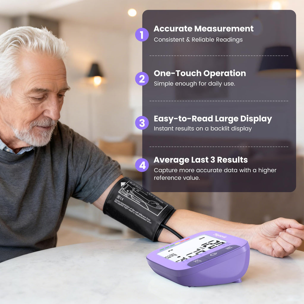 Upper Arm Blood Pressure Monitor 8.6-16.5 in Cuff Purple R434067