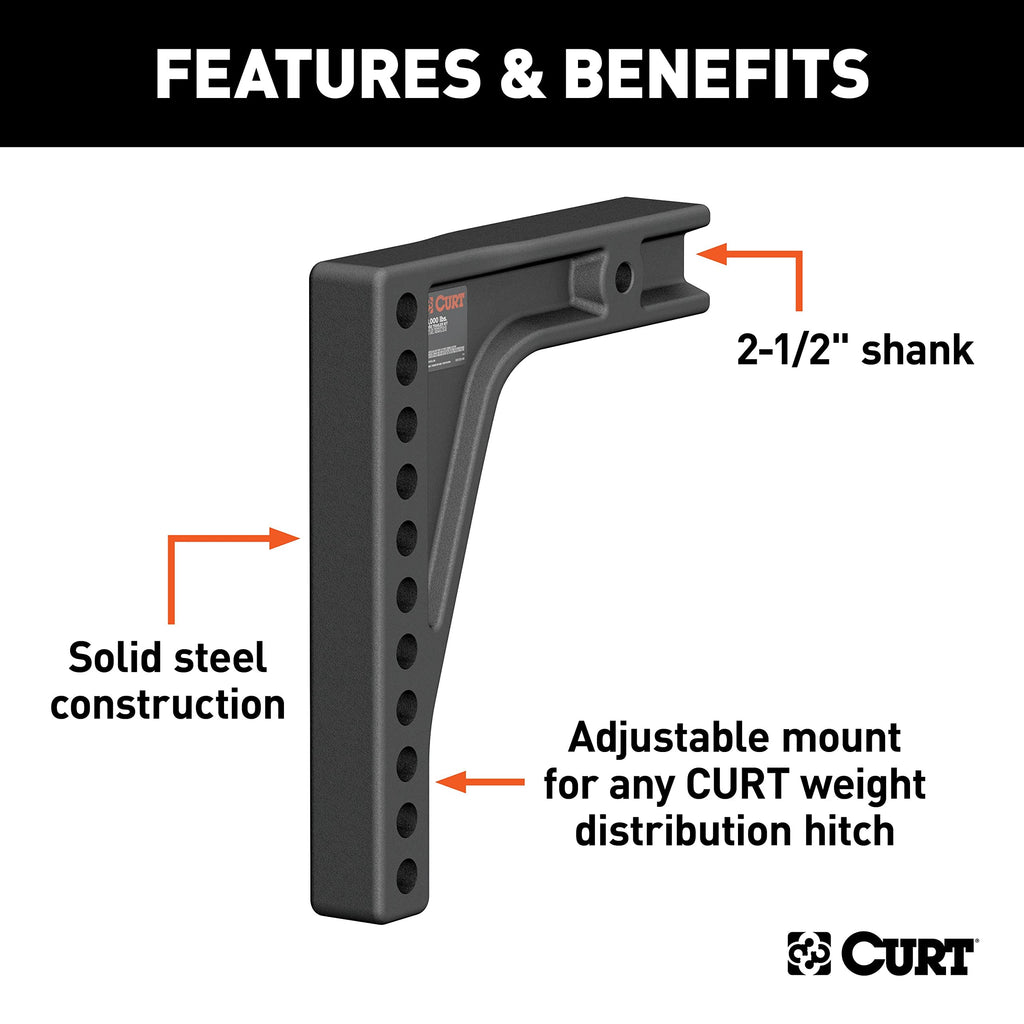 Weight Distribution Hitch Replacement Shank 2-1/2" Receiver 8" Drop H385