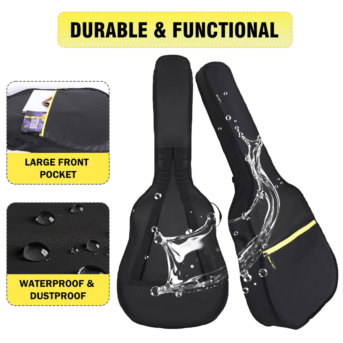 Acoustic Guitar Dust Cover Bag 600D Waterproof Foldable J169222