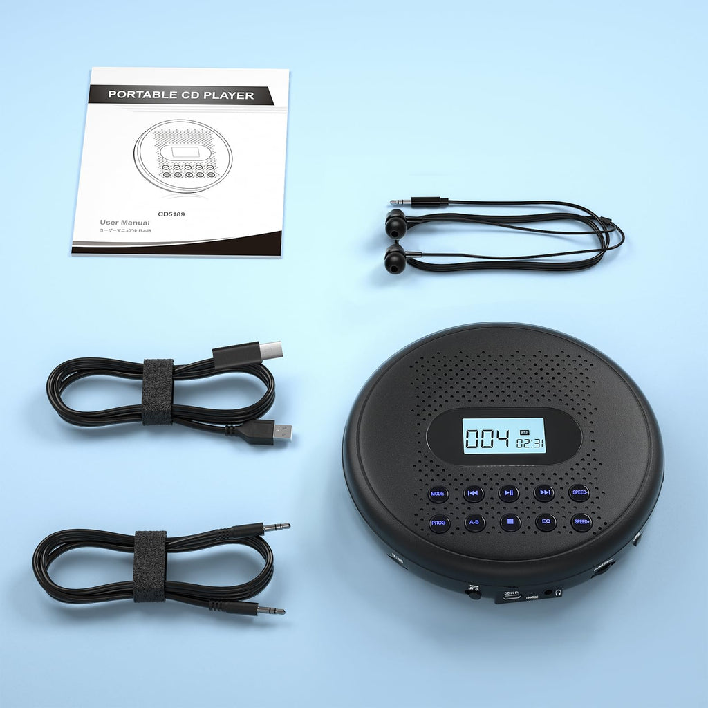 Portable CD Player with Dual Stereo Speakers L883