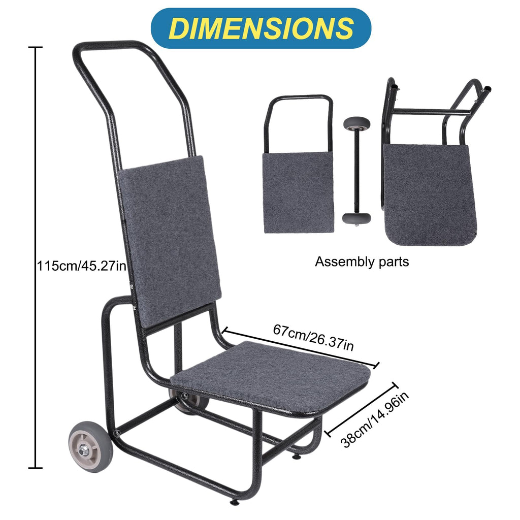 Folding Chair Table Cart with Wheels W29765