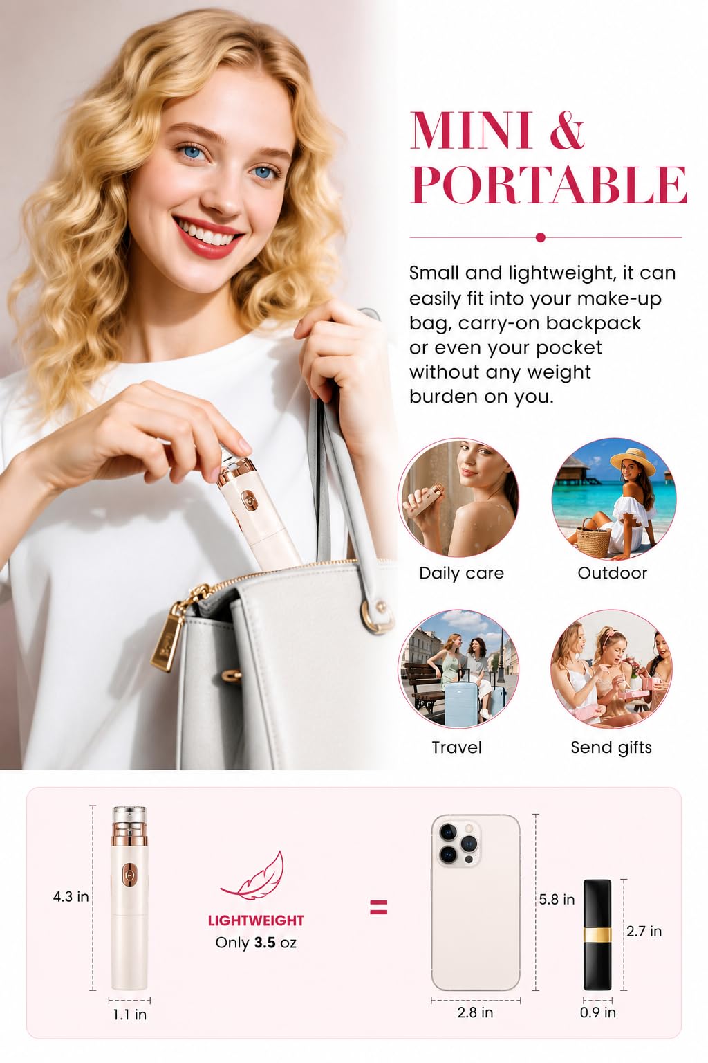 2 in 1 Epilator & Shaver with LED Light T8676