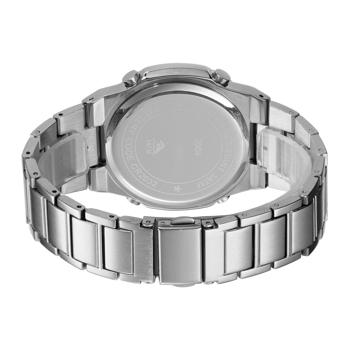 Men's Multifunctional Electronic Outdoor Sports Watch EL Light Large Digital Display Stainless Steel E860