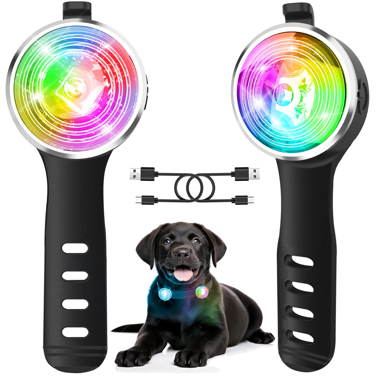 2-Pack Rechargeable Dog Collar Lights T1646