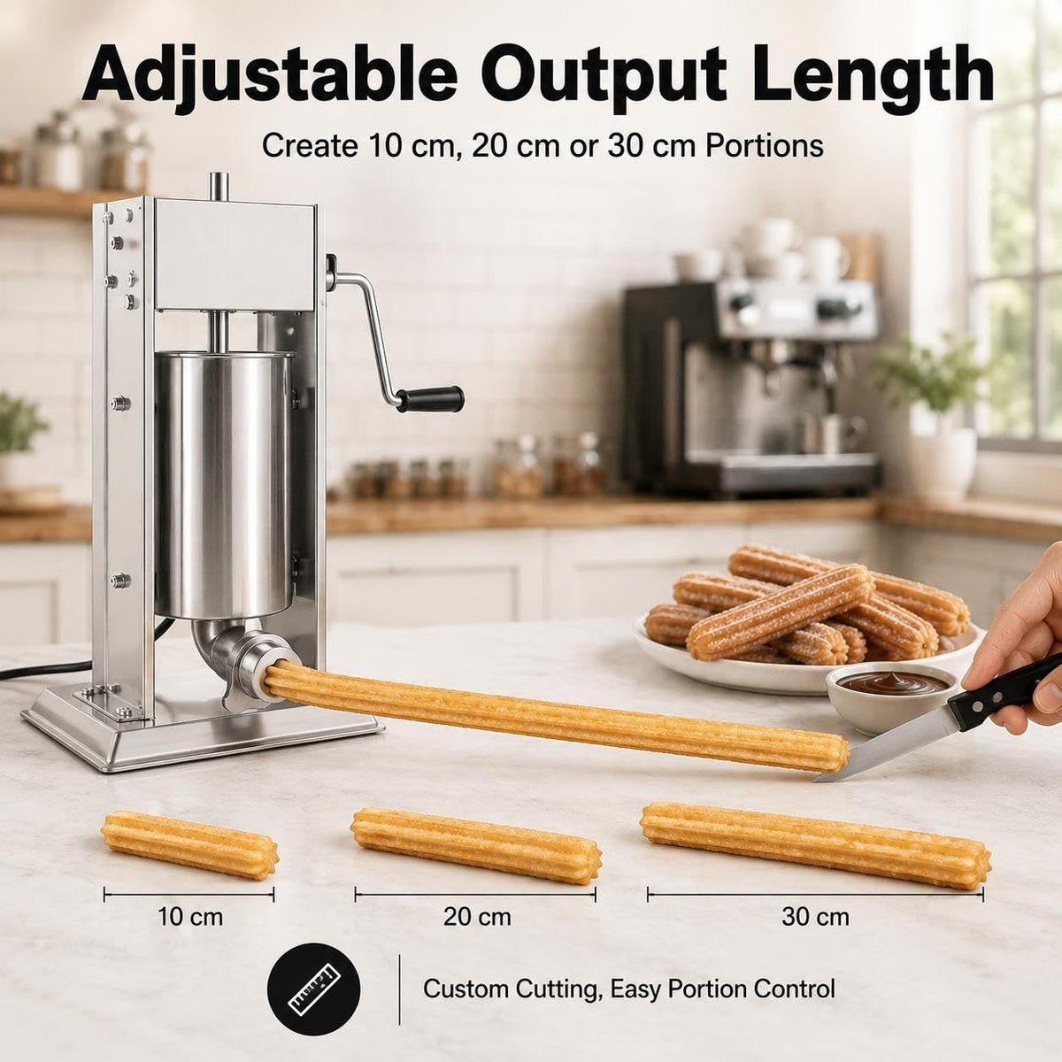 3L 304 Stainless Steel Sausage Stuffer & Churro Maker Z805605