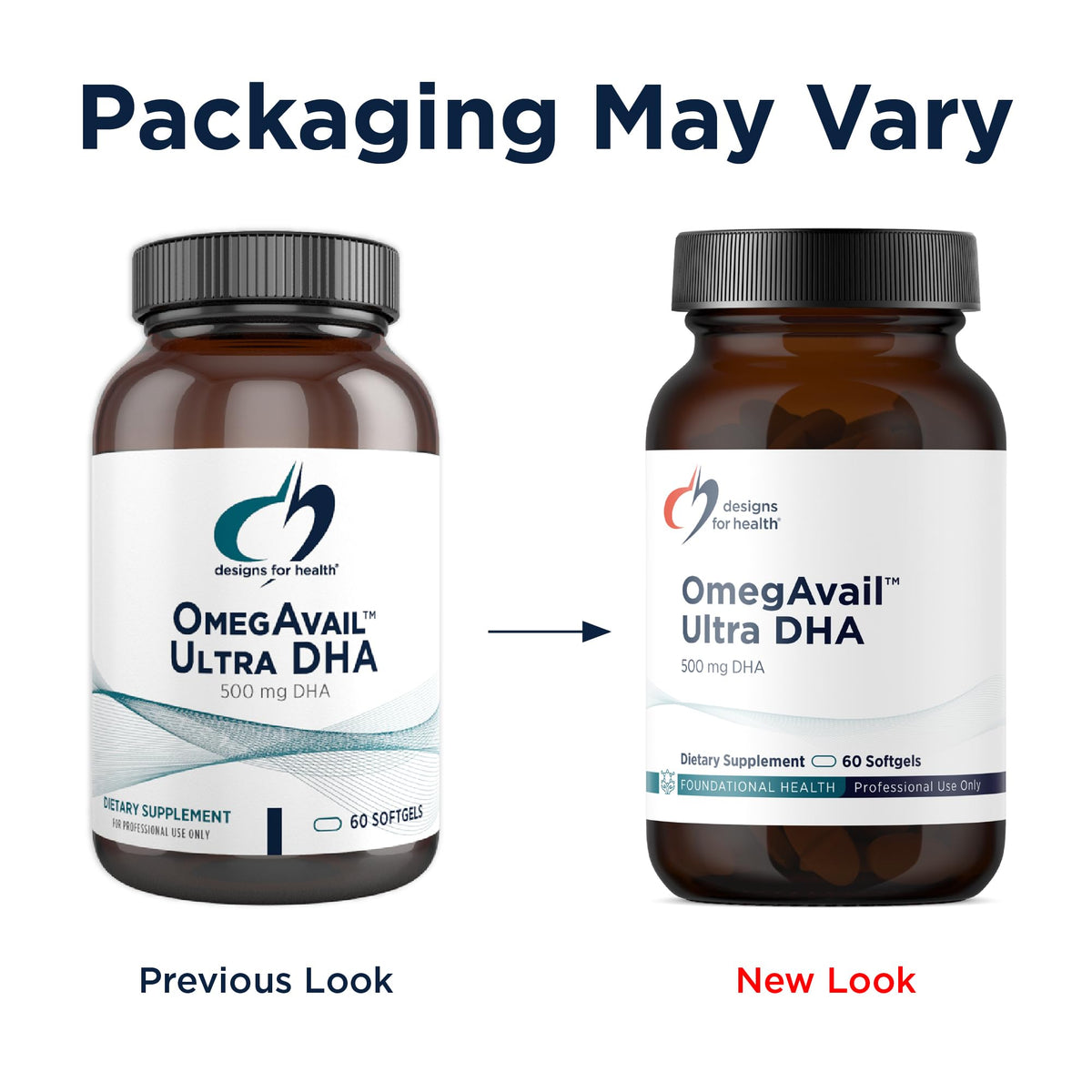 500mg DHA 100mg EPA Triglyceride Fish Oil 60 Softgels U4959