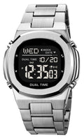 Men's Multifunctional Electronic Outdoor Sports Watch EL Light Large Digital Display Stainless Steel E860
