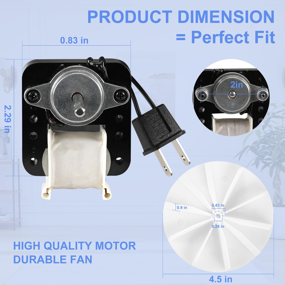 Bathroom Exhaust Fan Motor Replacement Kit 50CFM 120V B512835