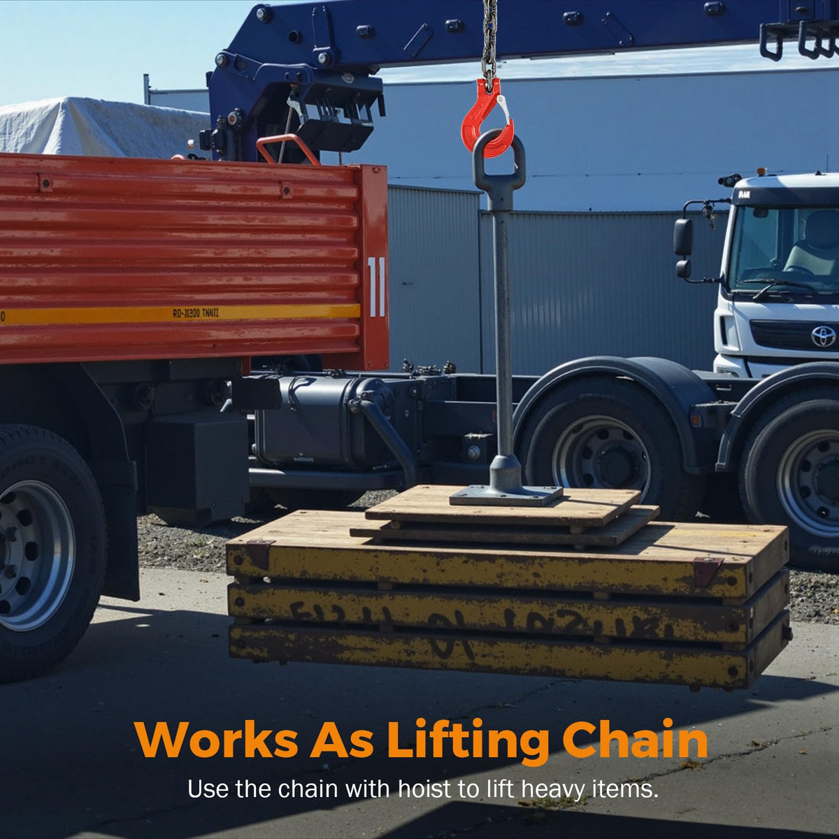 3/8 Inch 10Ft Tow Chain with Double Slip Hooks V28288